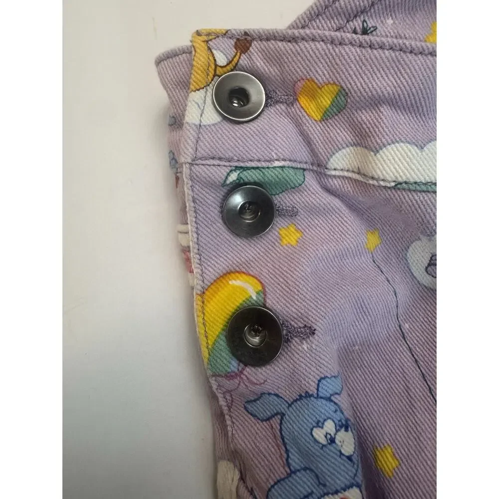 Hot Topic Care Bears Plus Size 4 Shortalls Overalls Rainbow Purple - Picture 3 of 8